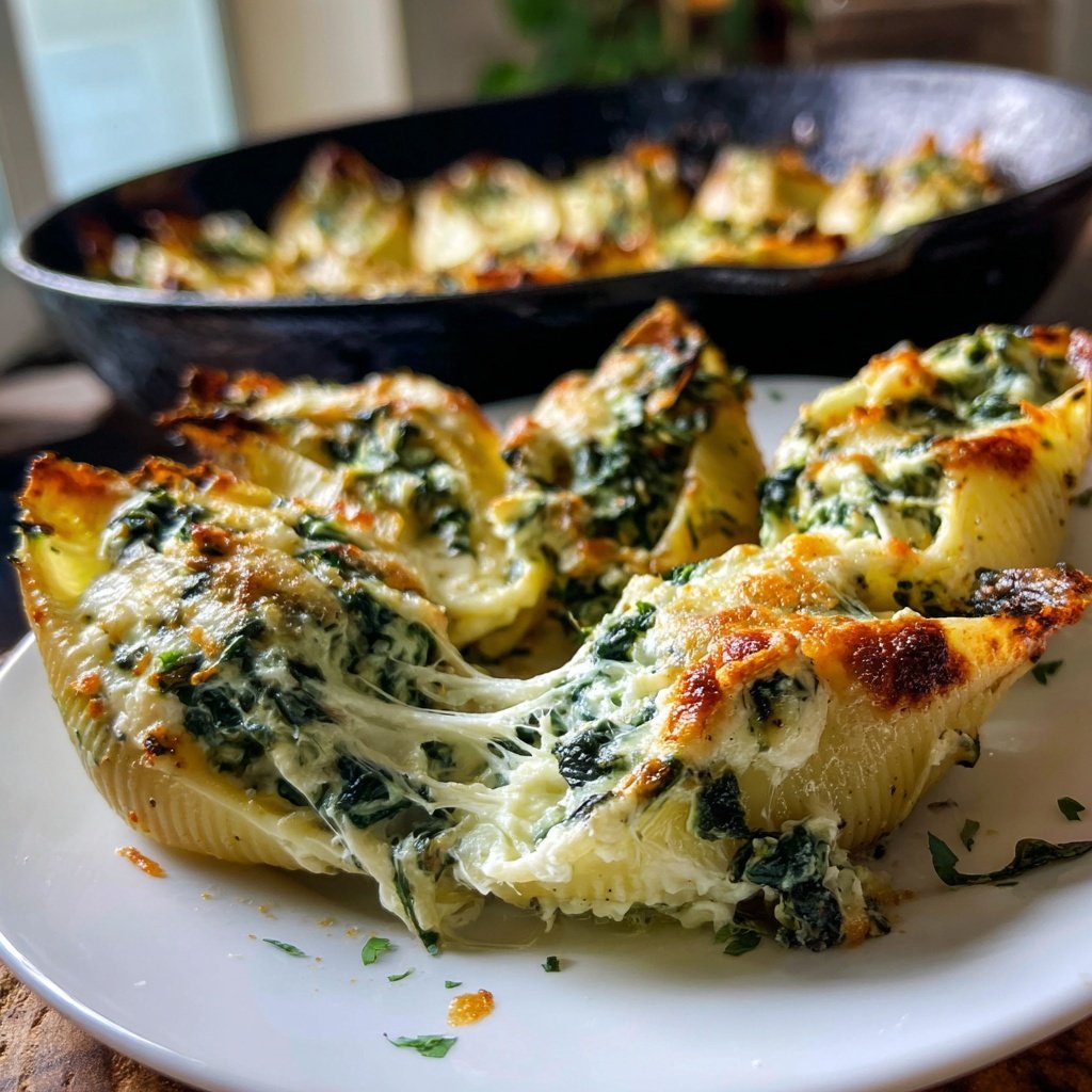 Creamy Spinach Stuffed Shells
