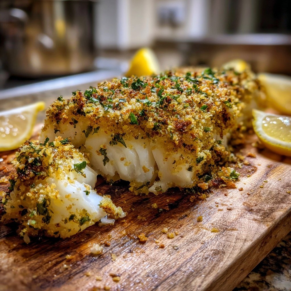 Baked Cod With Lemon Crumbs