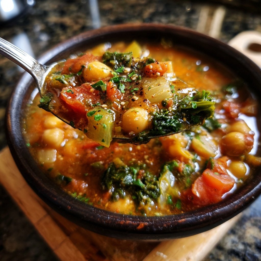 Healthy Crockpot Lemon Chickpea Stew