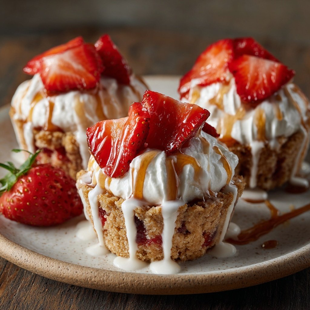 Strawberry Biscuit Dessert Cups