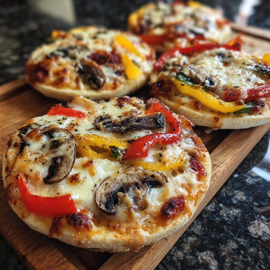 Super Bowl Mini Veggie Pizzas