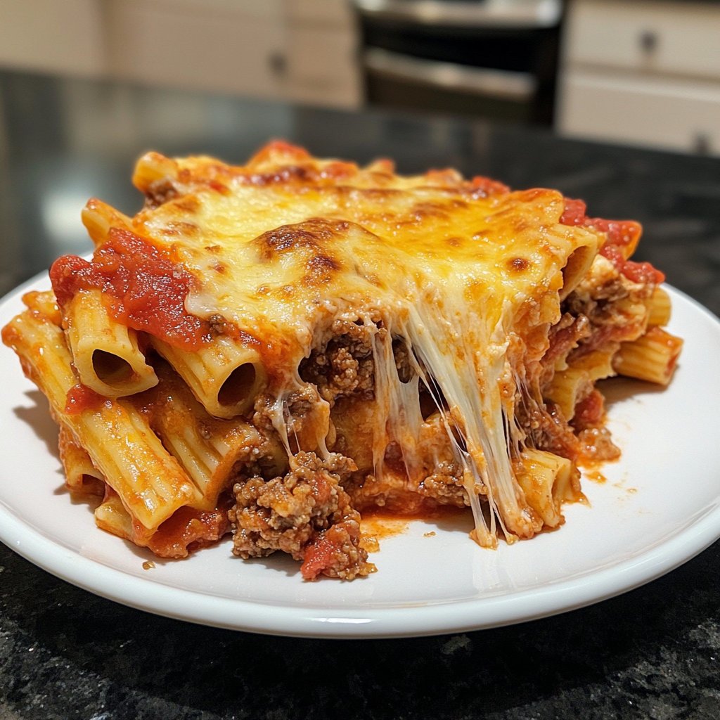 Ground Beef Baked Ziti