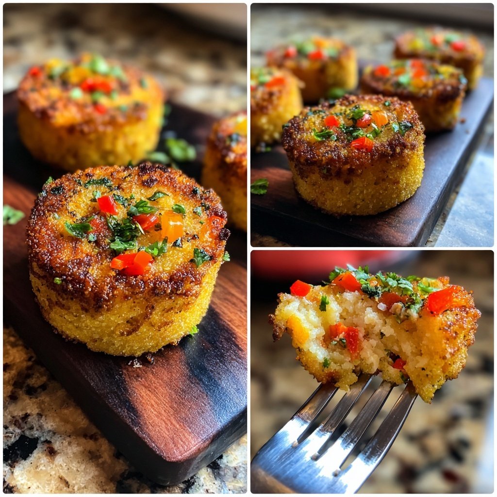 Crispy Polenta Veggie Coins