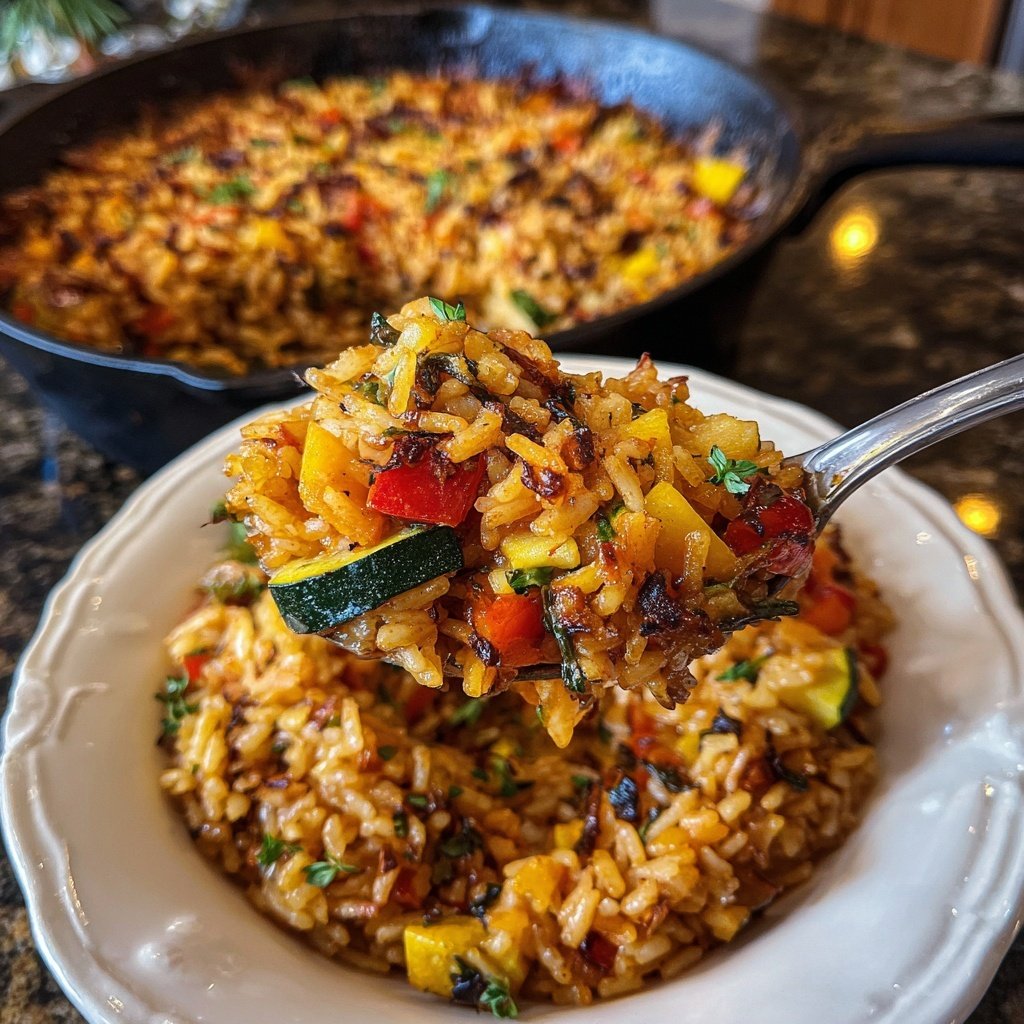 Baked Veggie Rice Skillet