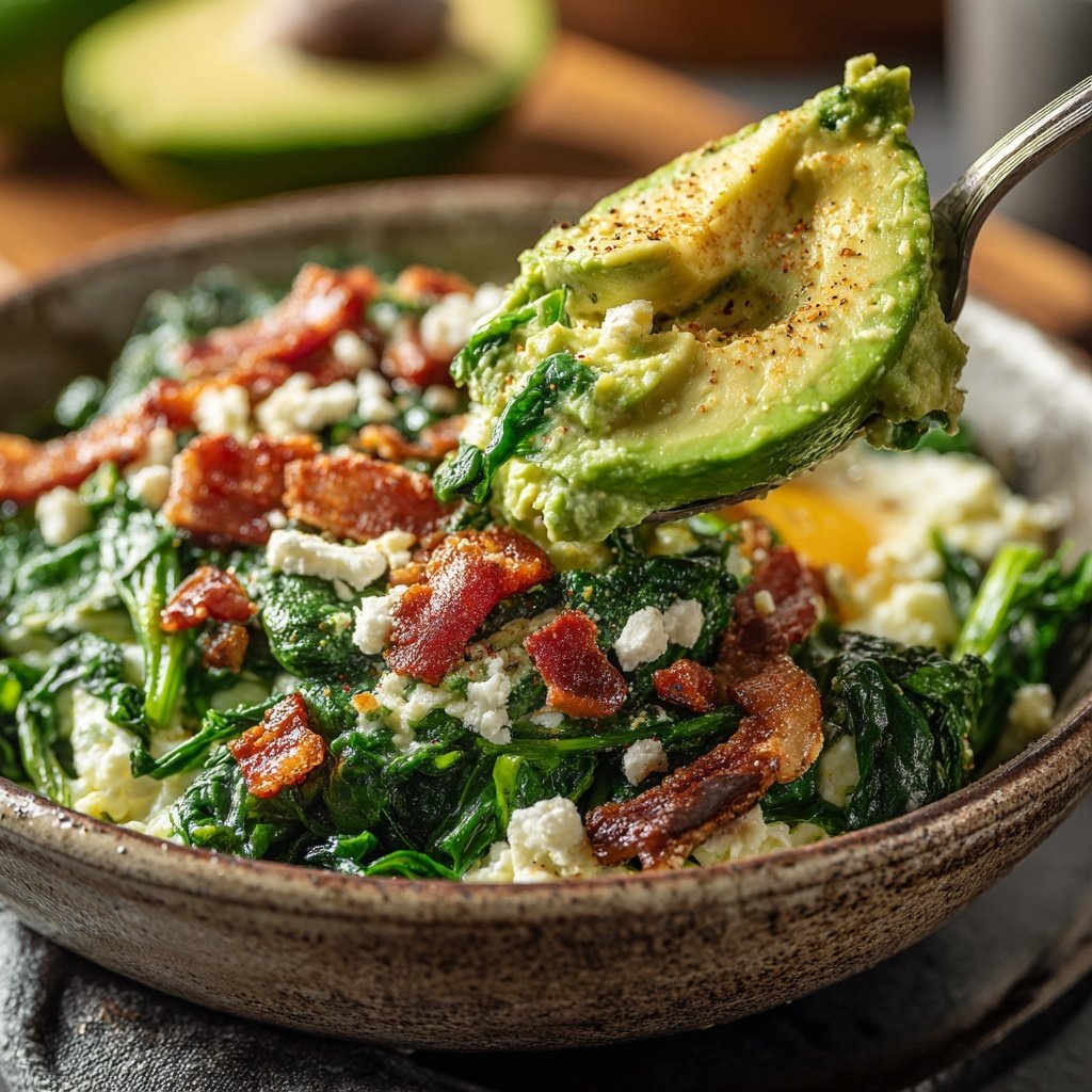 Keto Breakfast Bowl With Avocado
