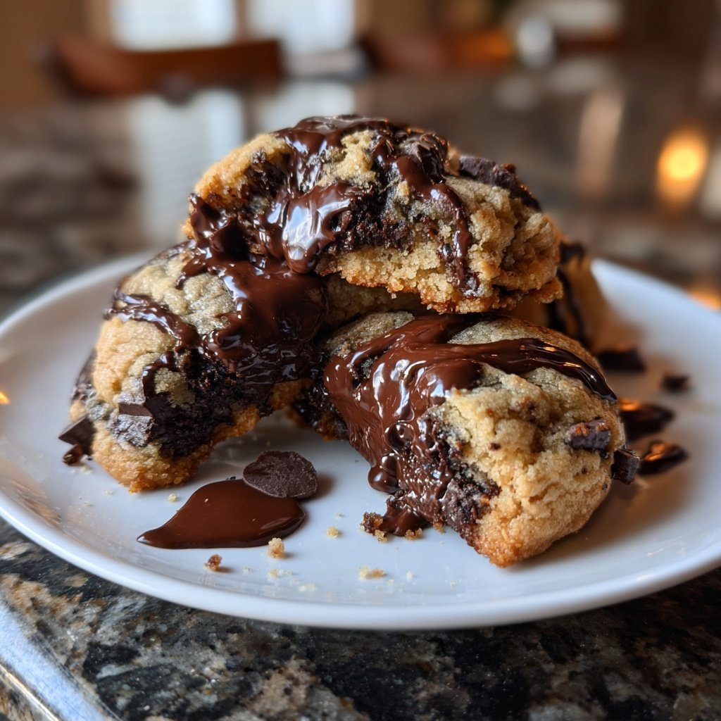 Super Bowl Desserts Fudge Stuffed Cookies