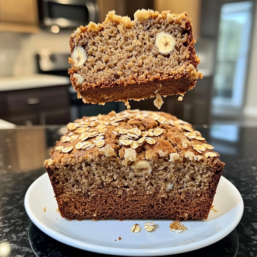 Healthy Banana Bread with Oats Recipe