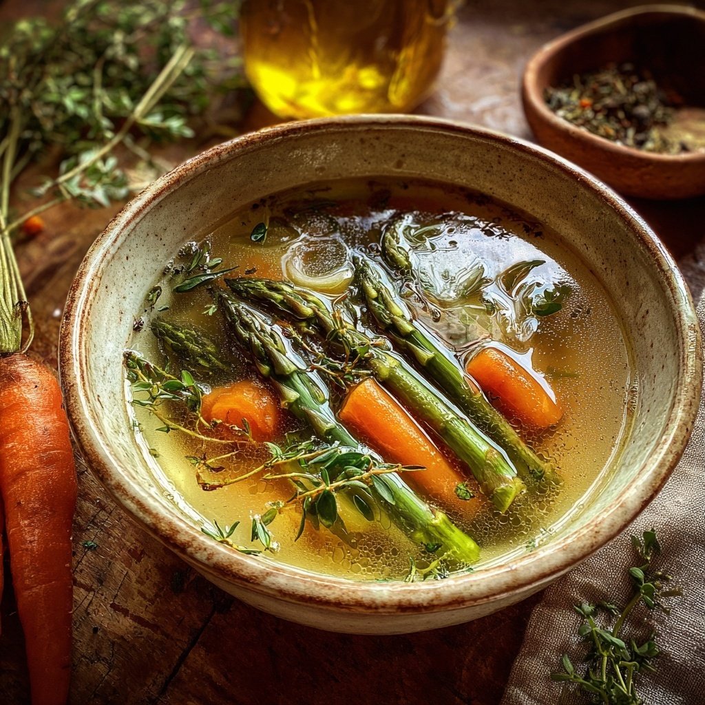Light Spring Vegetable Broth