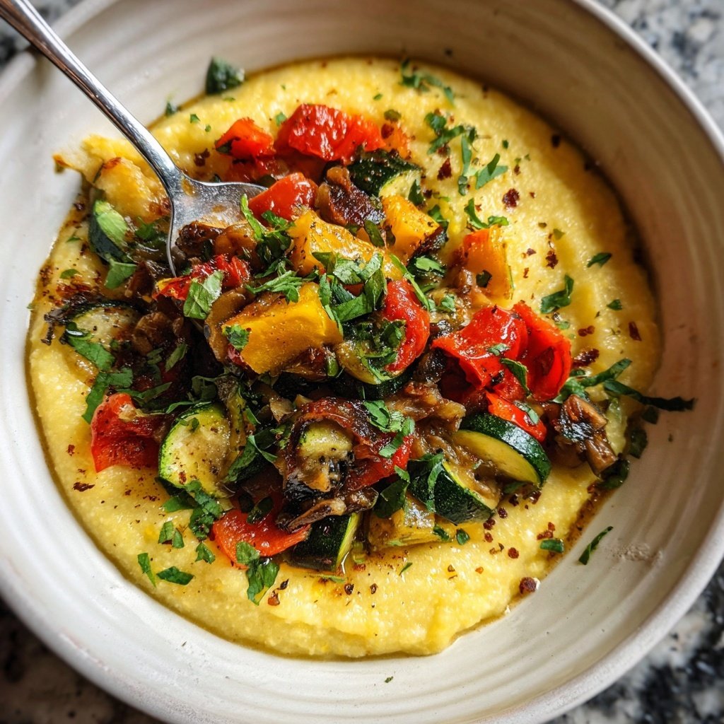 Creamy Polenta with Roasted Vegetables