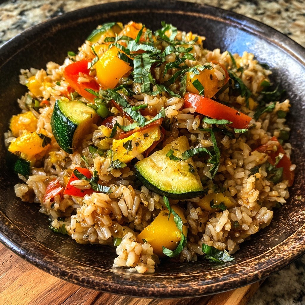 Healthy Zucchini Rice Skillet